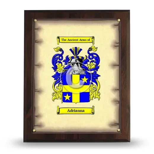 Adrianna Coat of Arms Plaque
