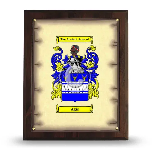 Agis Coat of Arms Plaque