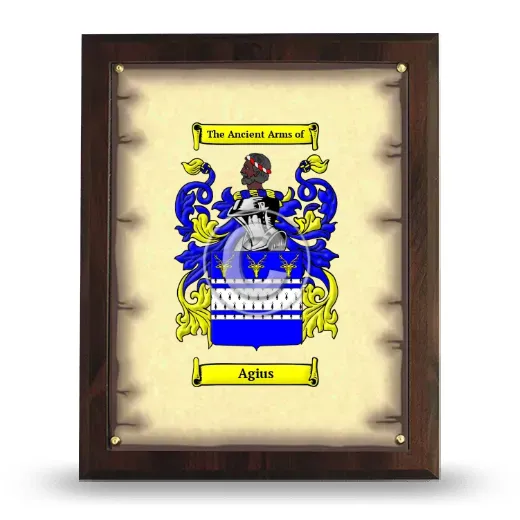 Agius Coat of Arms Plaque