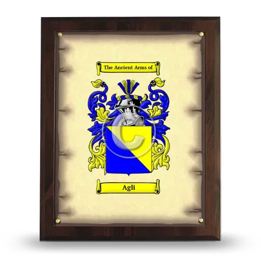 Agli Coat of Arms Plaque
