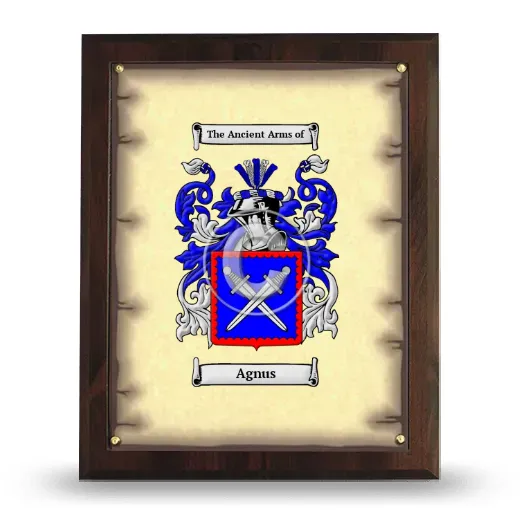 Agnus Coat of Arms Plaque