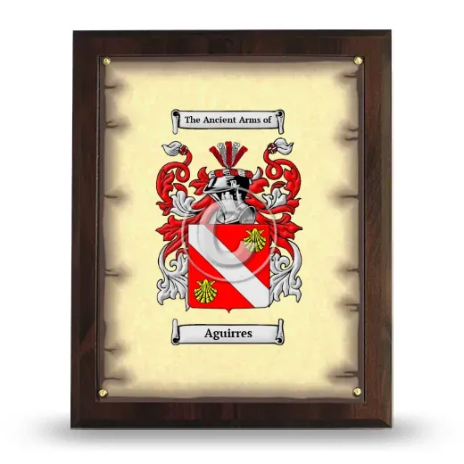 Aguirres Coat of Arms Plaque