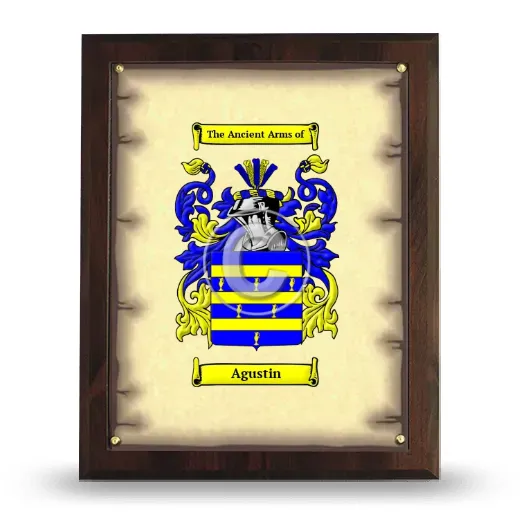 Agustin Coat of Arms Plaque