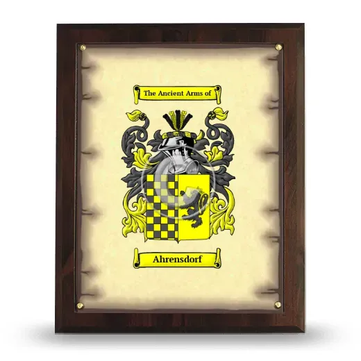 Ahrensdorf Coat of Arms Plaque
