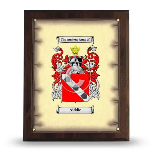 Aiddie Coat of Arms Plaque