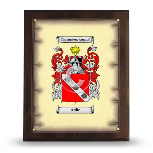 Aidie Coat of Arms Plaque