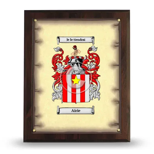 Airie Coat of Arms Plaque