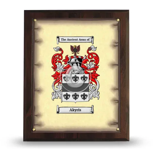 Akyris Coat of Arms Plaque