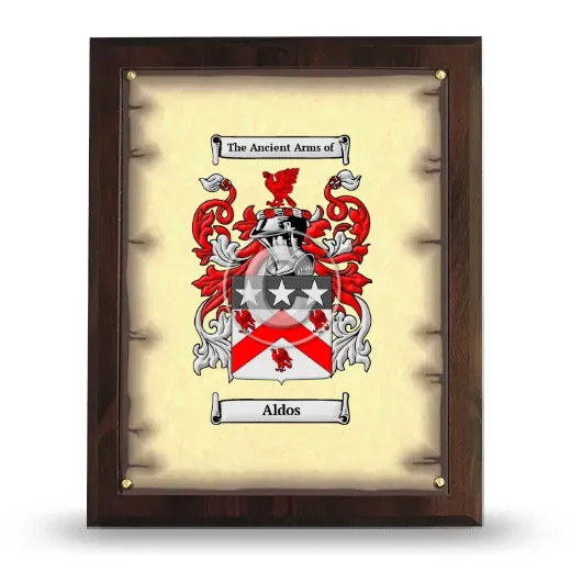 Aldos Coat of Arms Plaque