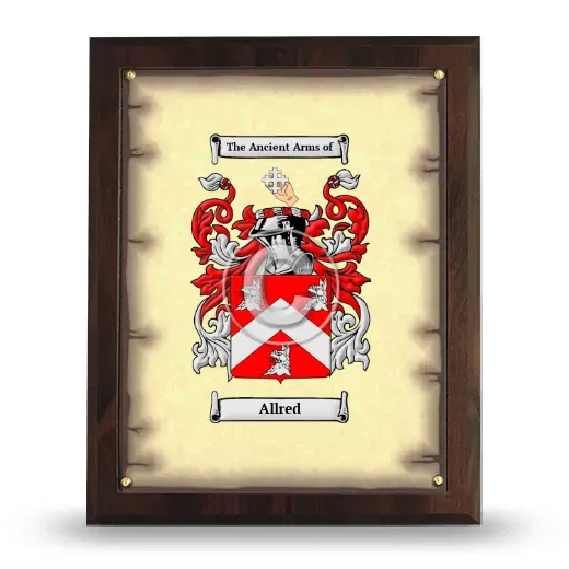 Allred Coat of Arms Plaque