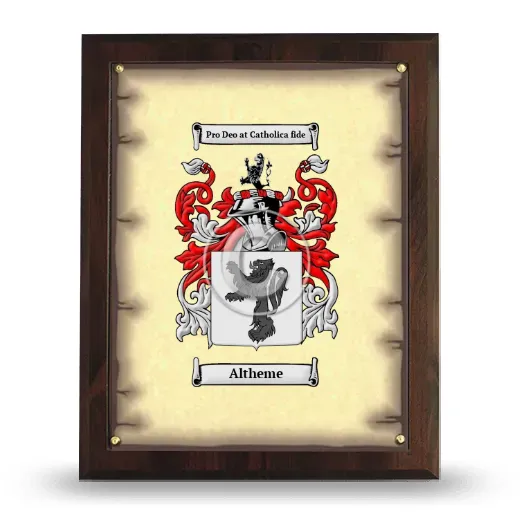 Altheme Coat of Arms Plaque