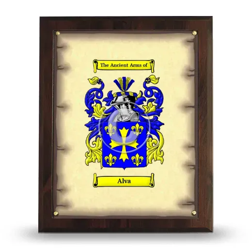 Alva Coat of Arms Plaque
