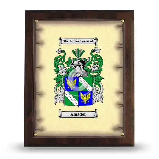 Amador Coat of Arms Plaque