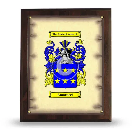 Amatucci Coat of Arms Plaque