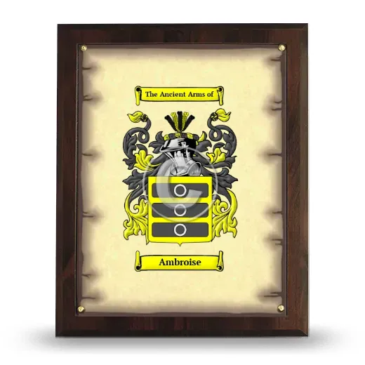Ambroise Coat of Arms Plaque