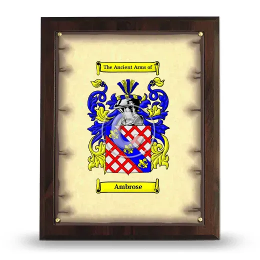 Ambrose Coat of Arms Plaque