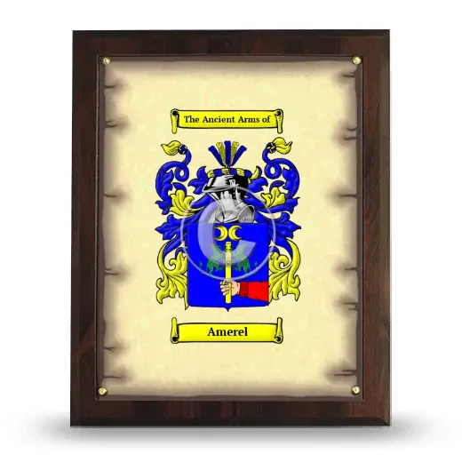 Amerel Coat of Arms Plaque