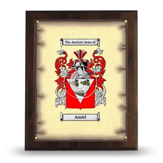 Amiel Coat of Arms Plaque