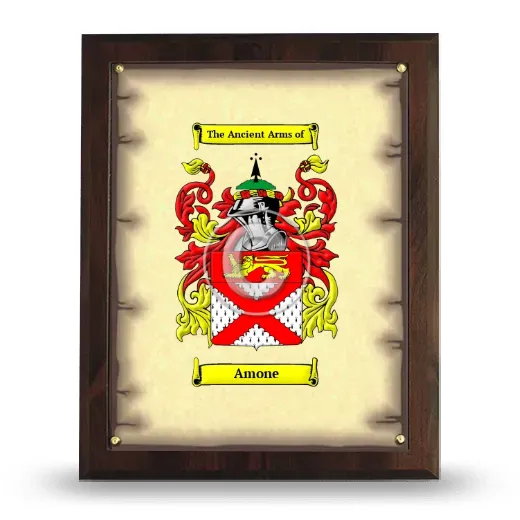 Amone Coat of Arms Plaque