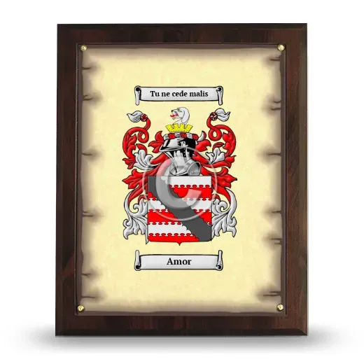 Amor Coat of Arms Plaque