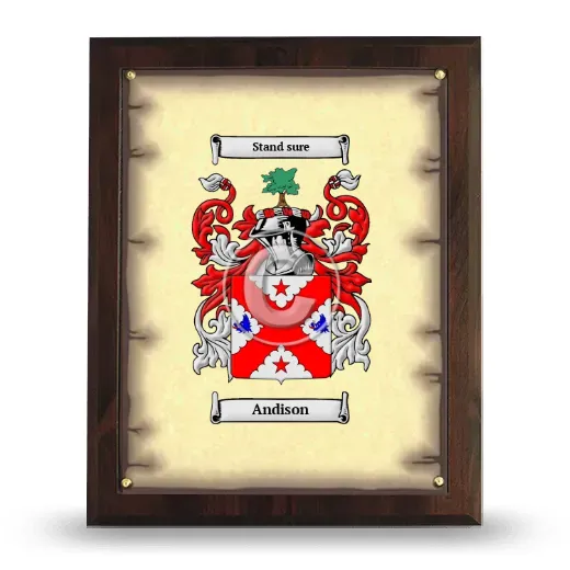 Andison Coat of Arms Plaque
