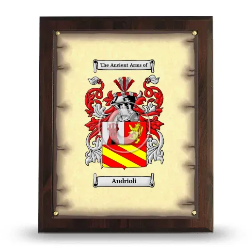 Andrioli Coat of Arms Plaque