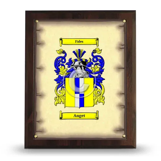 Anget Coat of Arms Plaque