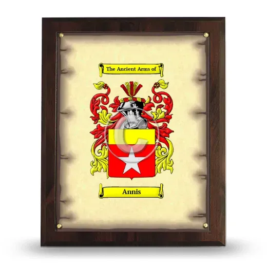 Annis Coat of Arms Plaque