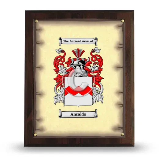 Ansaldo Coat of Arms Plaque
