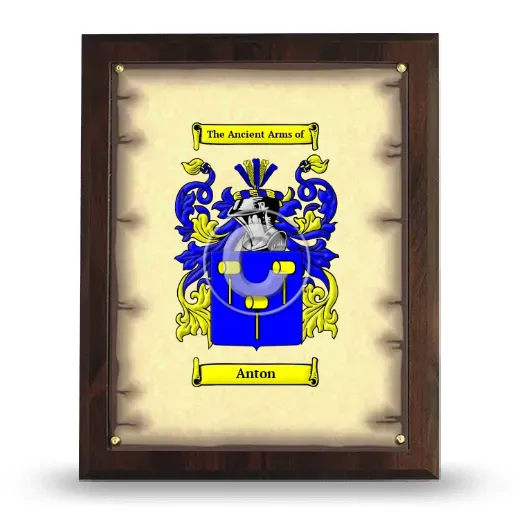 Anton Coat of Arms Plaque