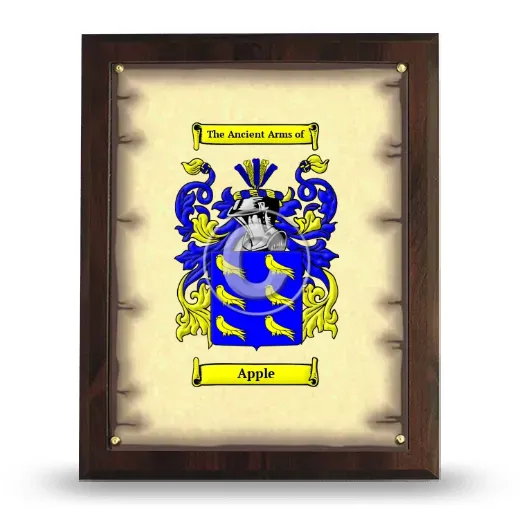 Apple Coat of Arms Plaque