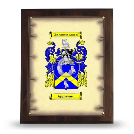 Appleyard Coat of Arms Plaque