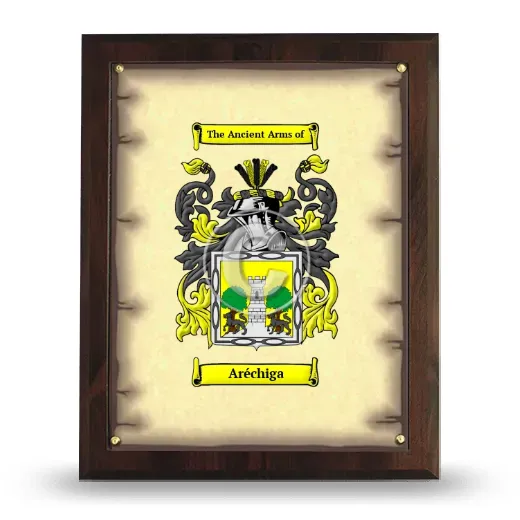 Aréchiga Coat of Arms Plaque