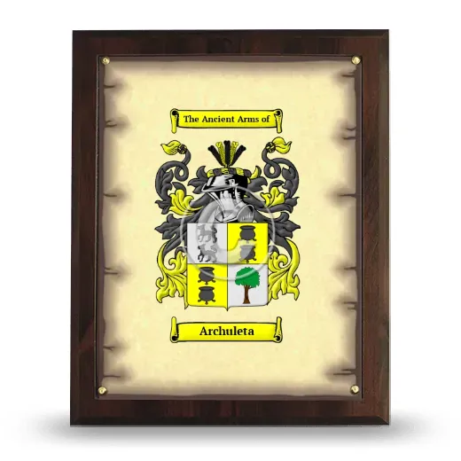 Archuleta Coat of Arms Plaque