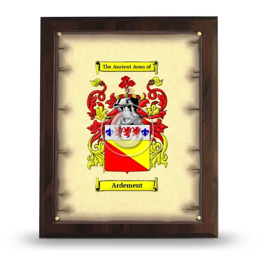 Ardement Coat of Arms Plaque