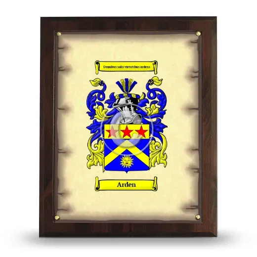 Arden Coat of Arms Plaque
