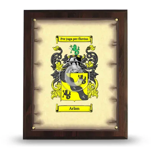 Arlan Coat of Arms Plaque