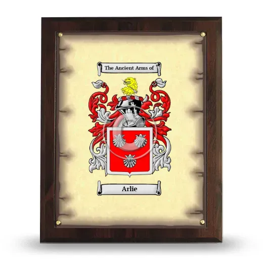 Arlie Coat of Arms Plaque