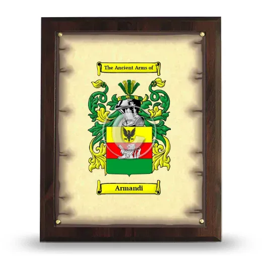 Armandi Coat of Arms Plaque
