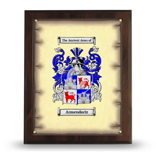 Armendariz Coat of Arms Plaque