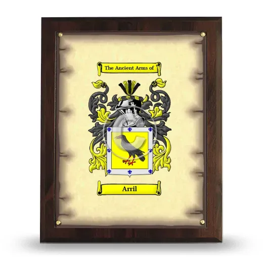 Arril Coat of Arms Plaque