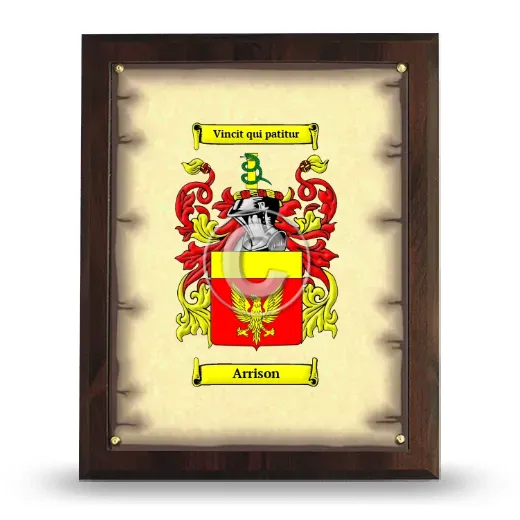 Arrison Coat of Arms Plaque