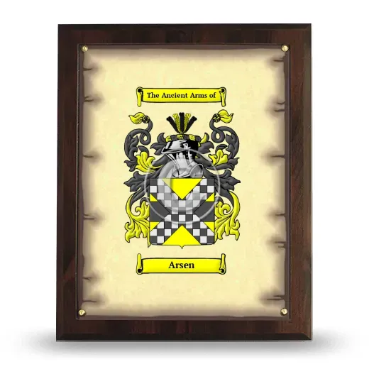 Arsen Coat of Arms Plaque