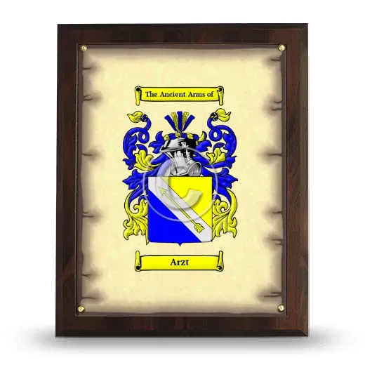 Arzt Coat of Arms Plaque