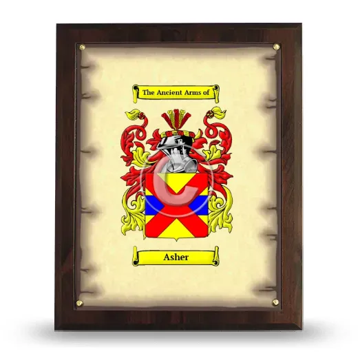 Asher Coat of Arms Plaque