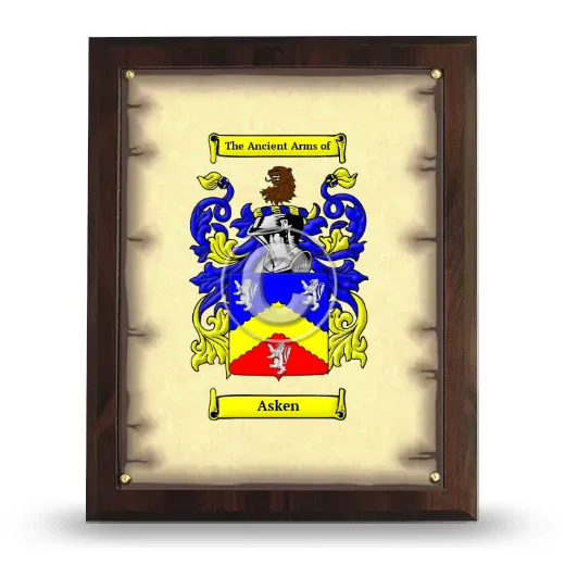 Asken Coat of Arms Plaque