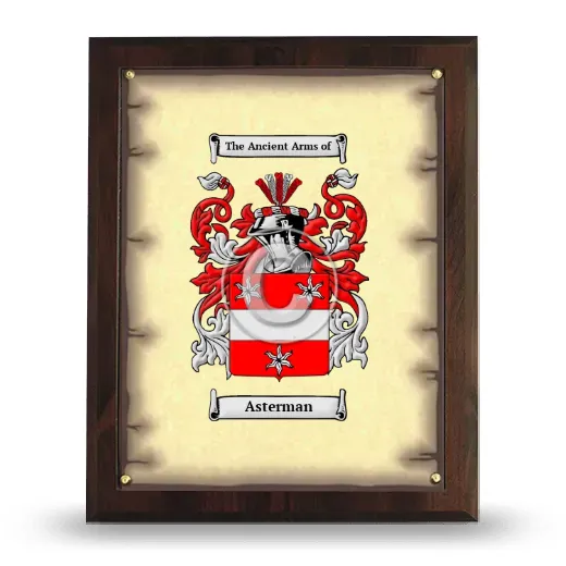 Asterman Coat of Arms Plaque