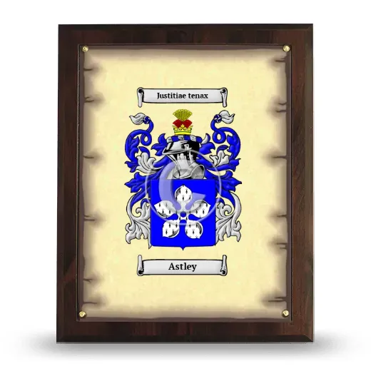 Astley Coat of Arms Plaque