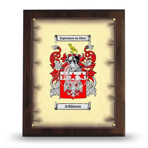 Atkinson Coat of Arms Plaque