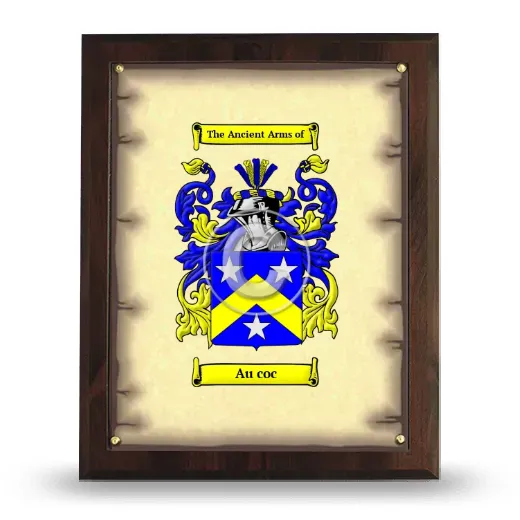 Au coc Coat of Arms Plaque